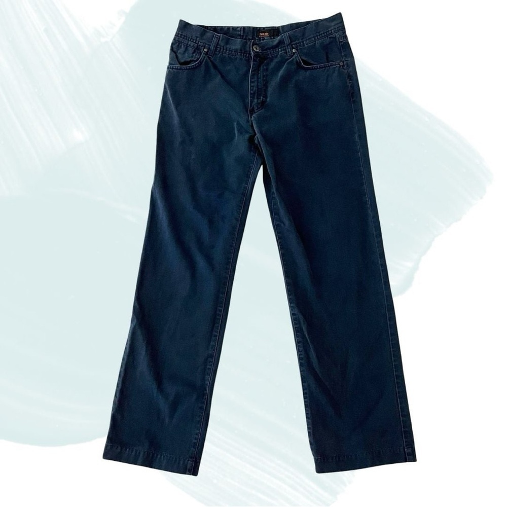 Zara Man Navy Blue Straight-Leg Chino Pants – Classic Fit, Size 34